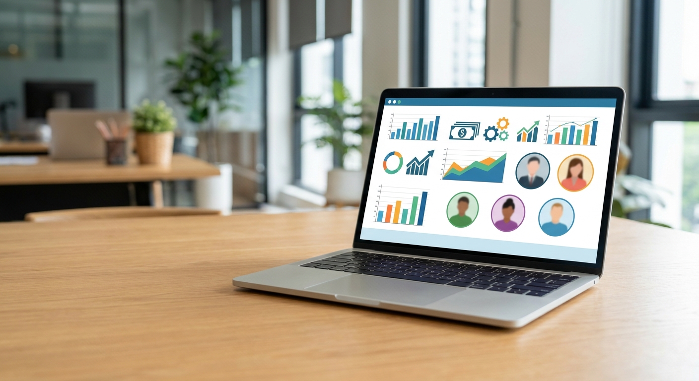 interface d'un logiciel de paie en ligne pour PME